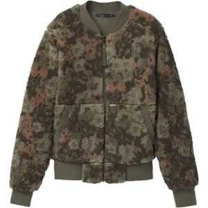 prAna Women's Polar Escape Green Camo Reversible Bomber Jacket 1961831 (M)